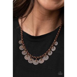 Delightfully Dappled Copper Necklace (10)